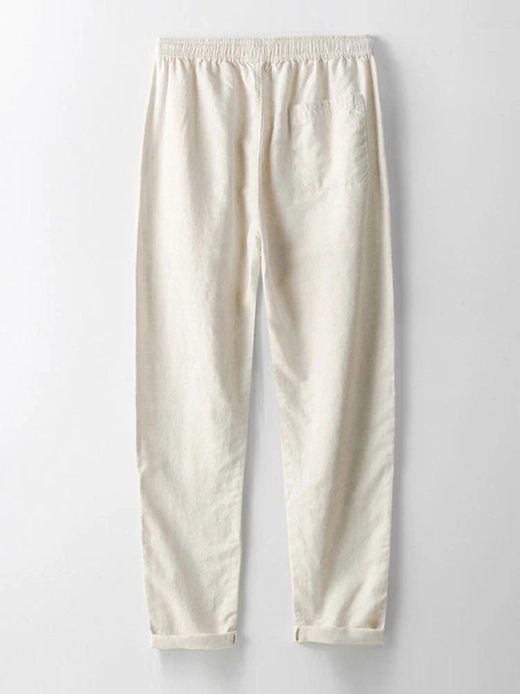 hola CROCHET STRIPED GRADIENT SHOULDER SHIRT & STRAIGHT LEG LINEN PANTS - Image 14