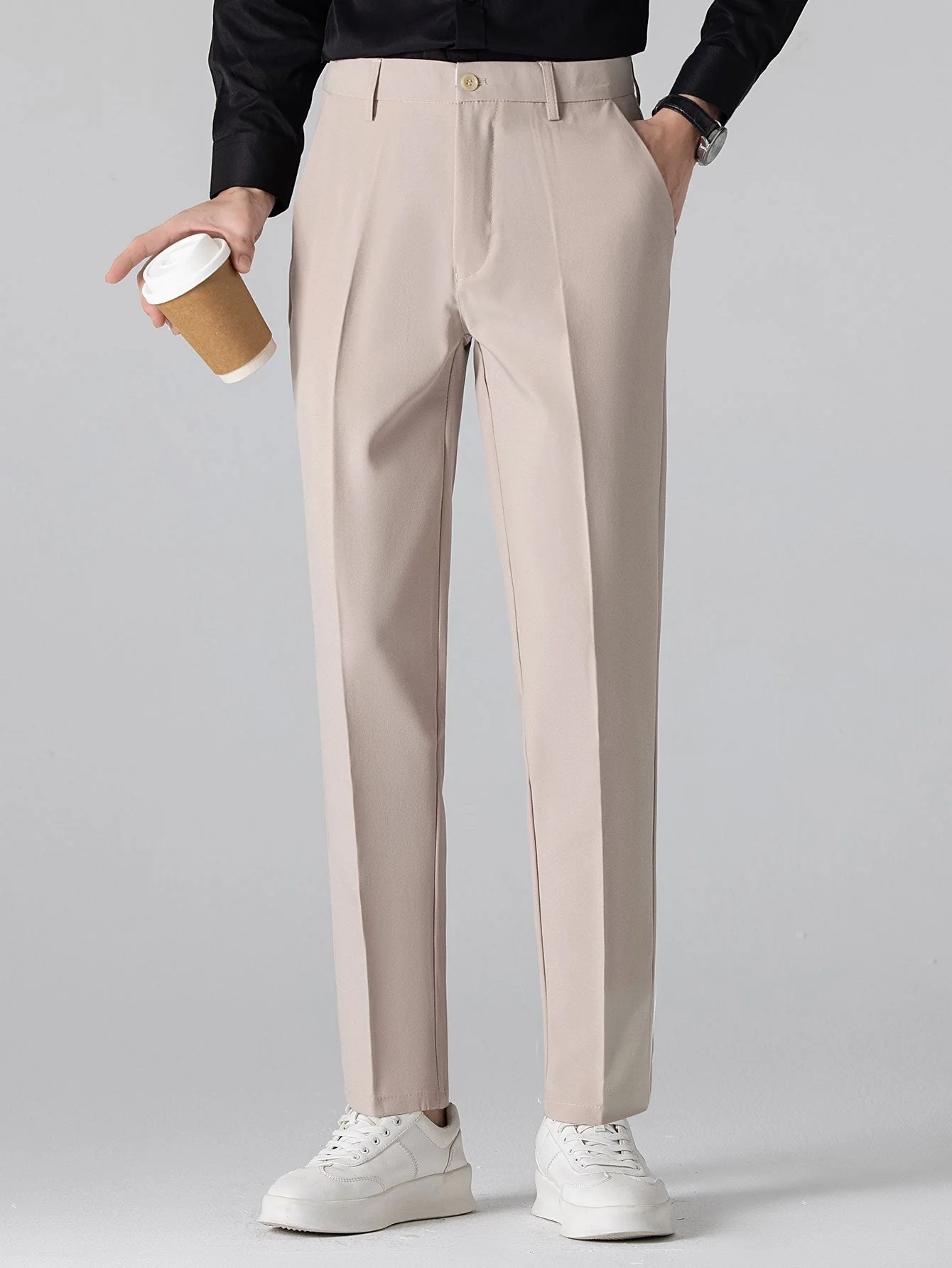 hola STRIPED LONG SLEEVE BUTTON-DOWN SHIRT & SLIM FIT WIDE LEG PANTS - Image 16