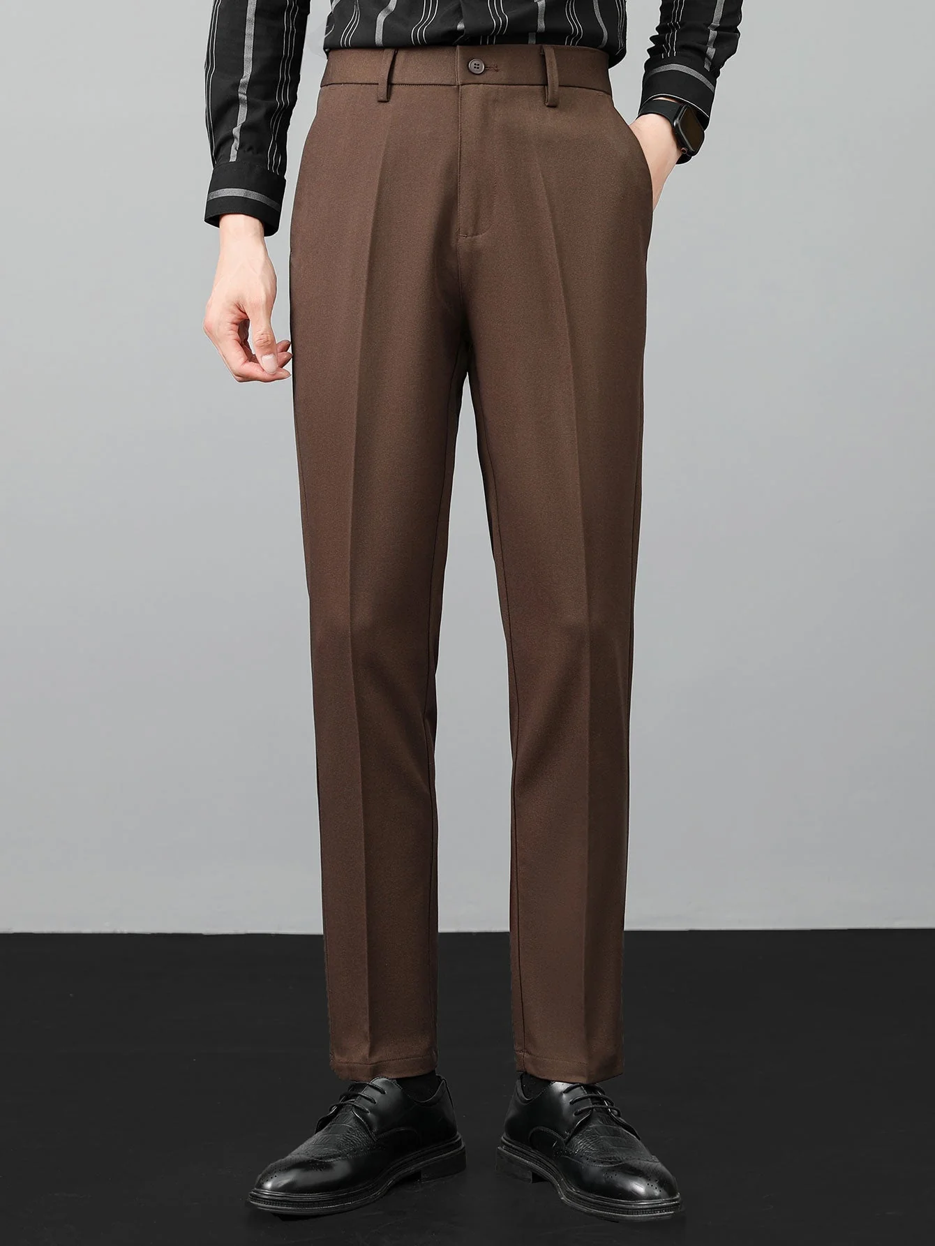 hola Twist Knit Henley Shirt & Slim Fit Skinny Leg Pants - Image 4