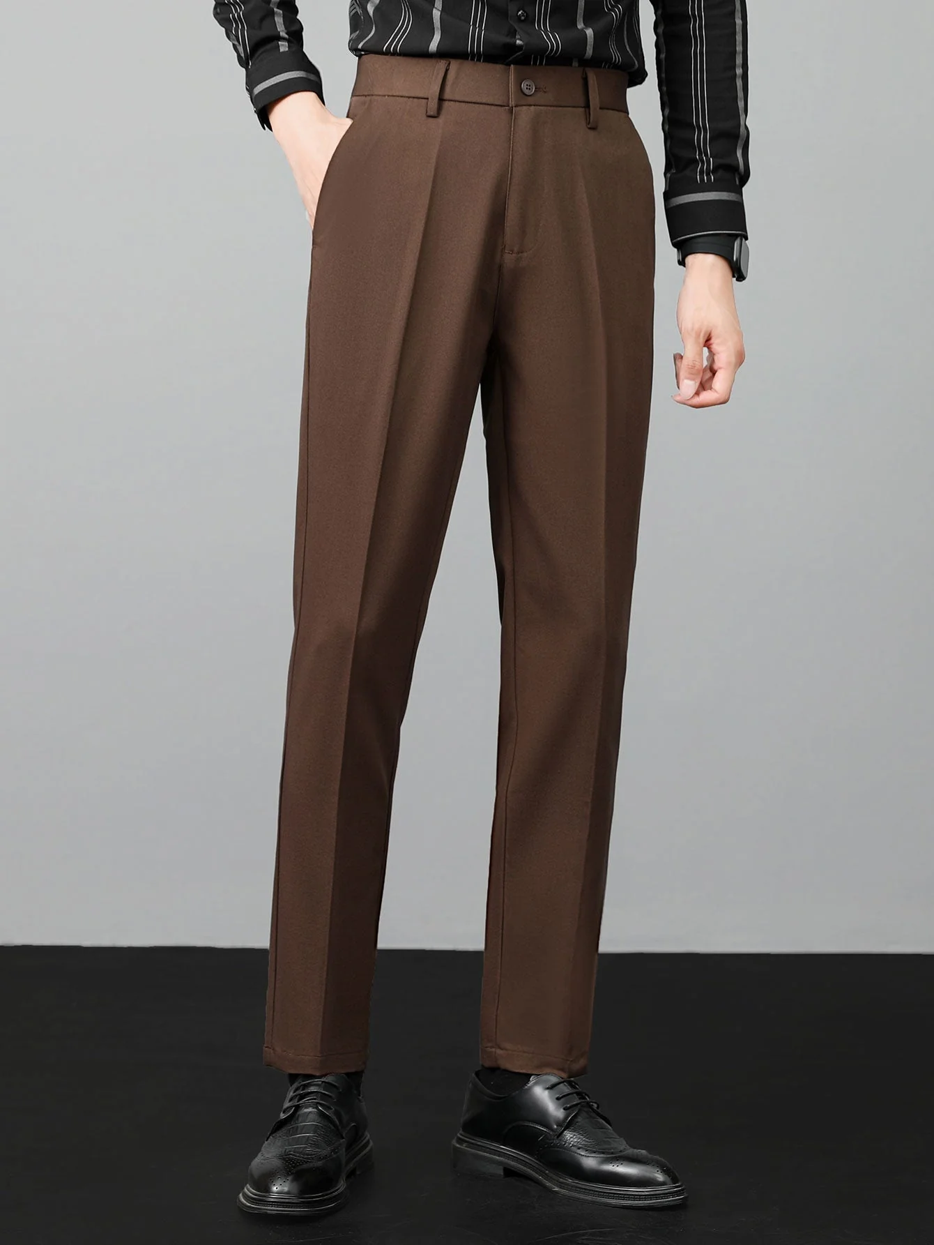 hola Twist Knit Henley Shirt & Slim Fit Skinny Leg Pants - Image 5